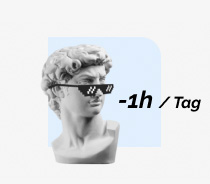 Männliche Büste mit Brille